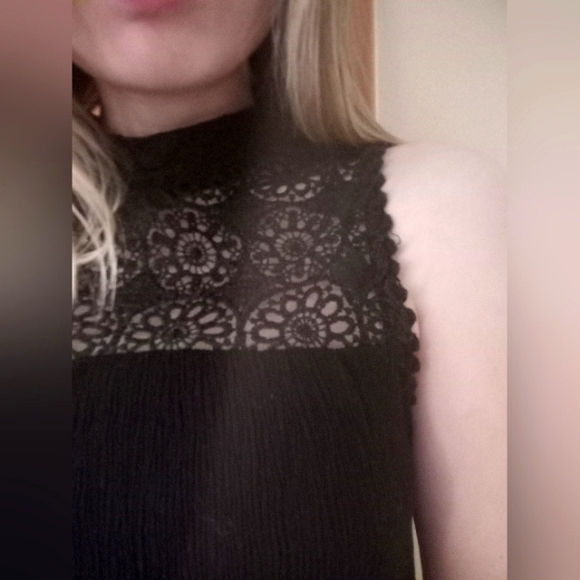 HINT OF MINT - Lace Little Black Dress in Goth / Gothic Style with Handmade Belt - Picture 16 of 16